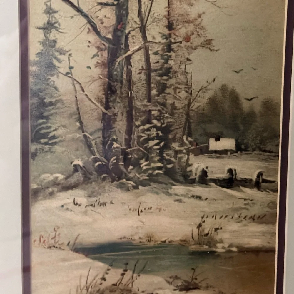 For my Winter Girlies:  vintage Landscape Framed Wall Art (frames are insane)